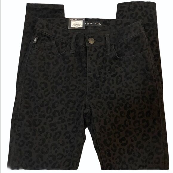 Rock & Republic Got Flocked Kashniere Leggings 4 - Picture 2 of 16